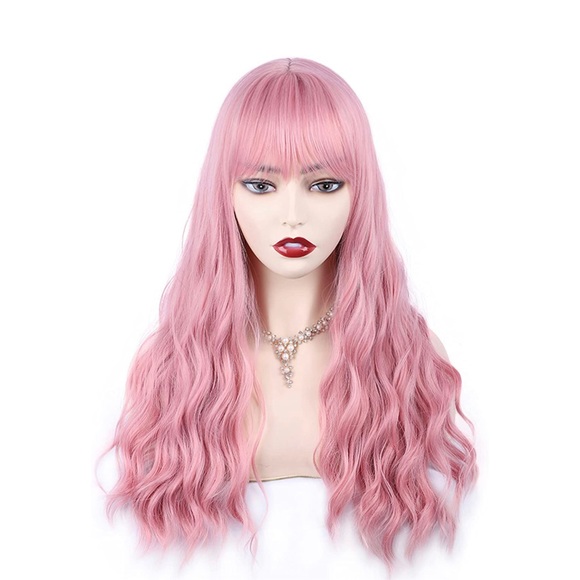 Forcuteu Other - 🦄 Pink Wavy Long Wig Costume Hair Halloween Party